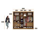 Ver imagem 4 de Guarda Roupa Casal com Espelho 3 Portas 6 Gavetas Wood