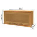 Ver imagem 5 de Armário Aéreo 1 Porta Basculante com Vidro Reflecta para Cozinha Modulada Madri Amarelo/Freijó