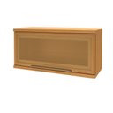 Ver imagem 1 de Armário Aéreo 1 Porta Basculante com Vidro Reflecta para Cozinha Modulada Madri Amarelo/Freijó