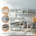 Ver imagem 6 de Cama Beliche L Solteiro Madeira Macica 2 Gavetoes:Branco