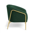 Ver imagem 4 de Poltrona Sala Industrial Alta Dourado Stella Bouclê Verde D03 - D’Rossi