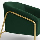 Ver imagem 6 de Poltrona Sala Industrial Alta Dourado Stella Bouclê Verde D03 - D’Rossi