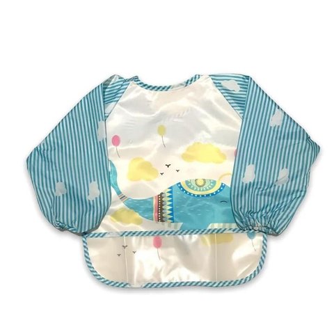 Babador Impermeável Manga Longa Blw Curta Kit 2unds Baleia Baby Babador Blw, Babador Avental, Babado