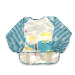 Babador Impermeável Manga Longa Blw Curta Kit 2unds Baleia Baby Babador Blw, Babador Avental, Babado - 8