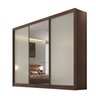 Guarda Roupa Casal com Espelho 3 Portas 8 Gavetas Wood Novo Horizonte - 3