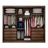 Guarda Roupa Casal com Espelho 3 Portas 8 Gavetas Wood Novo Horizonte - 2