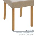 Ver imagem 5 de Kit com 6 Cadeiras para Sala de Jantar para Sala de Jantar Pés Madeira Maciça Jade