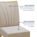 Ver imagem 4 de Kit com 6 Cadeiras para Sala de Jantar para Sala de Jantar Pés Madeira Maciça Jade