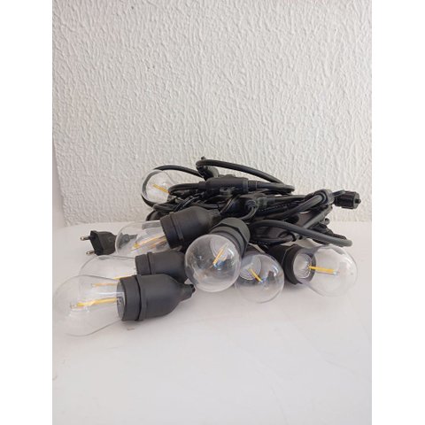 Varal de Luz Cordão 5m e 10 Lâmpadas Branco Quente