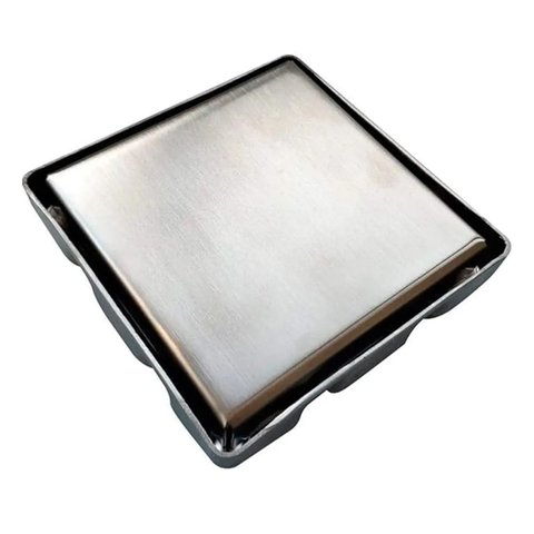 Ralo Oculto 15x15 Invisivel Inox Kit 9 Uni Banheiro Lavabo Anti Odor Lavanderia Cozinha Seguro Discr