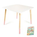 Ver imagem 5 de Mesa e 2 Cadeiras Infantil Urso Kit Livro Educativo em Madeira - Rosa Bebê