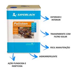 Verniz Polisten Sayerlack Stain Castanheira 18l Madeira - 2