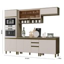 Ver imagem 5 de Cozinha Completa 5 Peças Connect Duna/cristal com Torre Quente e Aéreo Vidro - Móveis Henn