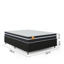 Ver imagem 2 de Cama Box Casal Qatar Colchão Inducol Molas MaxForce Pro 138x188x63cm