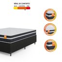Ver imagem 5 de Cama Box Casal Qatar Colchão Inducol Molas MaxForce Pro 138x188x63cm