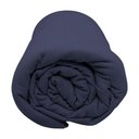 Ver imagem 2 de Lençol com Elástico Queen Portallar Malha 100% Algodão Liso Linha Casa Azul Profundo