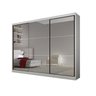Guarda Roupa Casal com Espelhos 3 Portas 6 Gavetas Údine  - 3