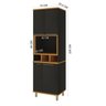 Paneleiro 4 Portas com Nicho Forno para Cozinha Modulada Madri - 3
