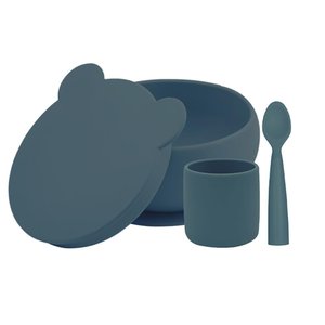 Kit de Alimentação Silicone Blw Set1 Deep Blue - Minikoioi