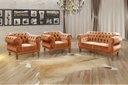 Ver imagem 2 de Conjunto Duquesa Chesterfield Sofá + 2 Poltronas Decoração Vintage Retrô - Veludo Terracota