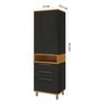 Paneleiro 70cm 2 Portas 3 Gavetas com Nicho para Cozinha Modulada Madri - 5