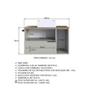 Ver imagem 4 de Gabinete de Banheiro Suspenso 80cm com 1toalheiro 2portas e 1gaveta Bh8020 Mel/arenas com Cuba