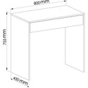 Ver imagem 4 de Mesa Office Infinity 1 Gaveta 80cm Branco Line