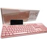Teclado Rosa P/ Computador Notebook com Suporte de Celular - 3