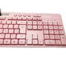 Teclado Rosa P/ Computador Notebook com Suporte de Celular - 4