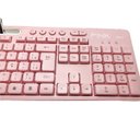 Ver imagem 4 de Teclado Rosa P/ Computador Notebook com Suporte de Celular