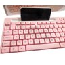 Teclado Rosa P/ Computador Notebook com Suporte de Celular - 2