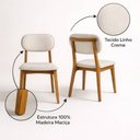 Ver imagem 3 de Conjunto Sala de Jantar Marrocos Mesa Redonda 1,2m e 4 Cadeiras Madeira Maciça Móveis Mundial