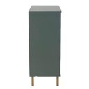 Ver mais imagens de Comoda 80 Cm 4 Gavetas Pes Madeira Dm242 Verde Oliva Dtall