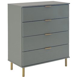 Comoda 80 Cm 4 Gavetas Pes Madeira Dm242 Verde Oliva Dtall - 1 Comoda 80 Cm 4 Gavetas Pes Madeira Dm242 Verde Oliva Dtall - 1