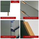 Ver imagem 3 de Comoda 80 Cm 4 Gavetas Pes Madeira Dm242 Verde Oliva Dtall