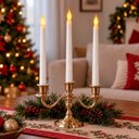 Ver imagem 3 de Jogo Velas Leds Enfeite Natal Decoração de 27,5cm 10 Peças