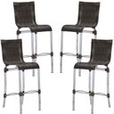 Ver imagem 1 de Kit 4 Banquetas em Alumínio e Fibra Sintética Haiti para Cozinha, Edícula Trama
