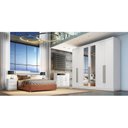 Ver imagem 6 de Guarda Roupa Casal 6 Portas 4 Gavetas com Espelho Lottus Novo Horizonte