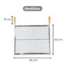 Grelha Especial Inox Moeda 40x45 para Churrasco Cabo Madeira - Gudim - 3