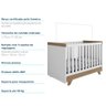 Kit Conjunto Quarto Infantil Bebê Berço Mini Cama 2 Em 1 Cômoda 3 Gavetas MDF Branco e Marrom - 4
