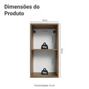 Ver imagem 2 de Armário Aéreo para Quarto 35 cm 1 Porta Rustic Neo Madesa
