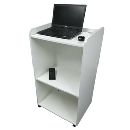 Balcão Caixa Ilha P/ Loja Recepção Simples 60cm Sem Parafuso Aparente MDF Branco - 1
