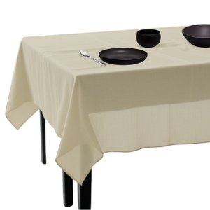 Toalha de Mesa Linho Premium 6 Lugares 200x140 Cm Admirare - Creme