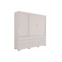 Ver imagem 1 de Guarda-roupa New Star 3 Portas 9 Gavetas 1,80 Salleto Branco