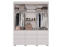 Ver imagem 2 de Guarda-roupa New Star 3 Portas 9 Gavetas 1,80 Salleto Branco