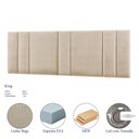 Ver imagem 3 de Cabeceira Cama Box Estofada Casal King 2,00 Linho Bege com LED