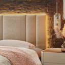 Ver imagem 4 de Cabeceira King Estofada com Led - Linho Bege