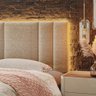 Cabeceira King Estofada com Led - Linho Bege - 4