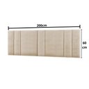 Ver imagem 2 de Cabeceira Cama Box Estofada Casal King 2,00 Linho Bege com LED