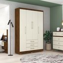 Ver imagem 2 de Guarda Roupa 4 Portas Espanha 10088 Imbuia Champanhe Vila Rica